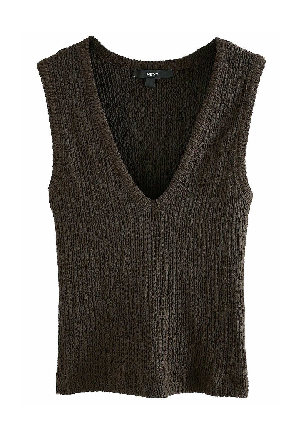 

Топ REGULAR FIT SLEEVELESS TEXTUED Next, коричневый