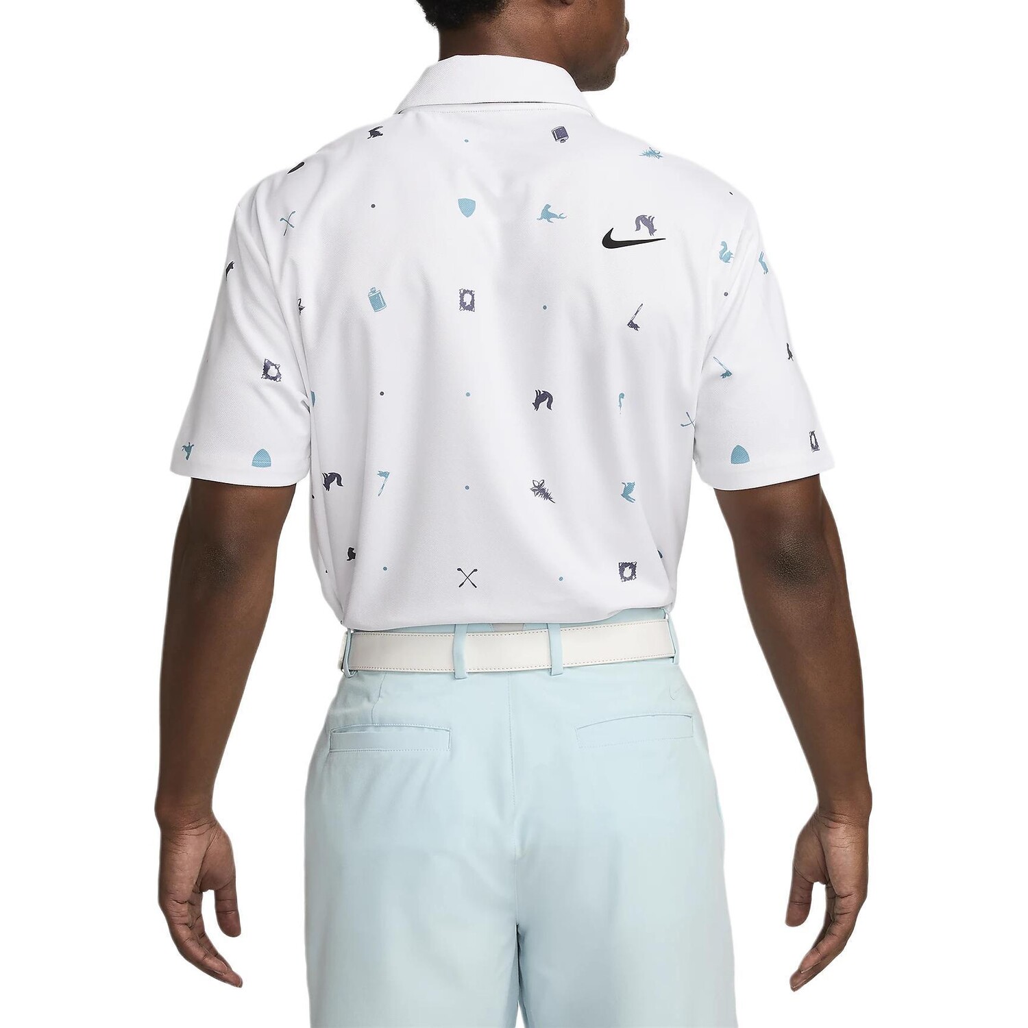 Мужская рубашка поло TOUR DRI-FIT белая Nike, белый — фото 2