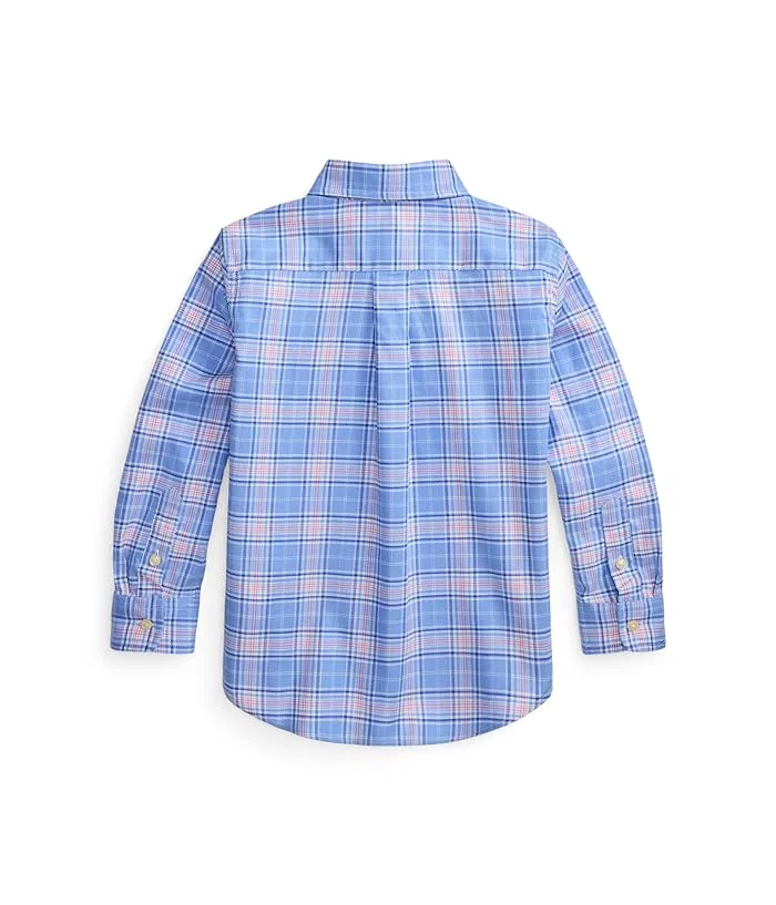 Рубашка оксфорд в клетку Polo Ralph Lauren Kids, Blue/Pink/Multicolor — фото 2