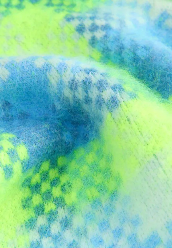 Жилет прямого кроя на молнии, с начесом Next, Fluro Yellow/Blue Check — фото 4