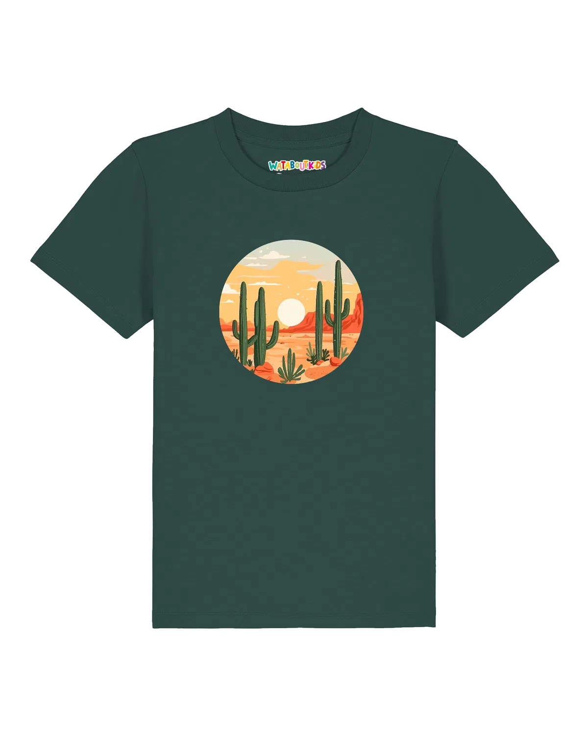 Футболка с принтом, Wat? Apparel, темно-зеленый — фото 2