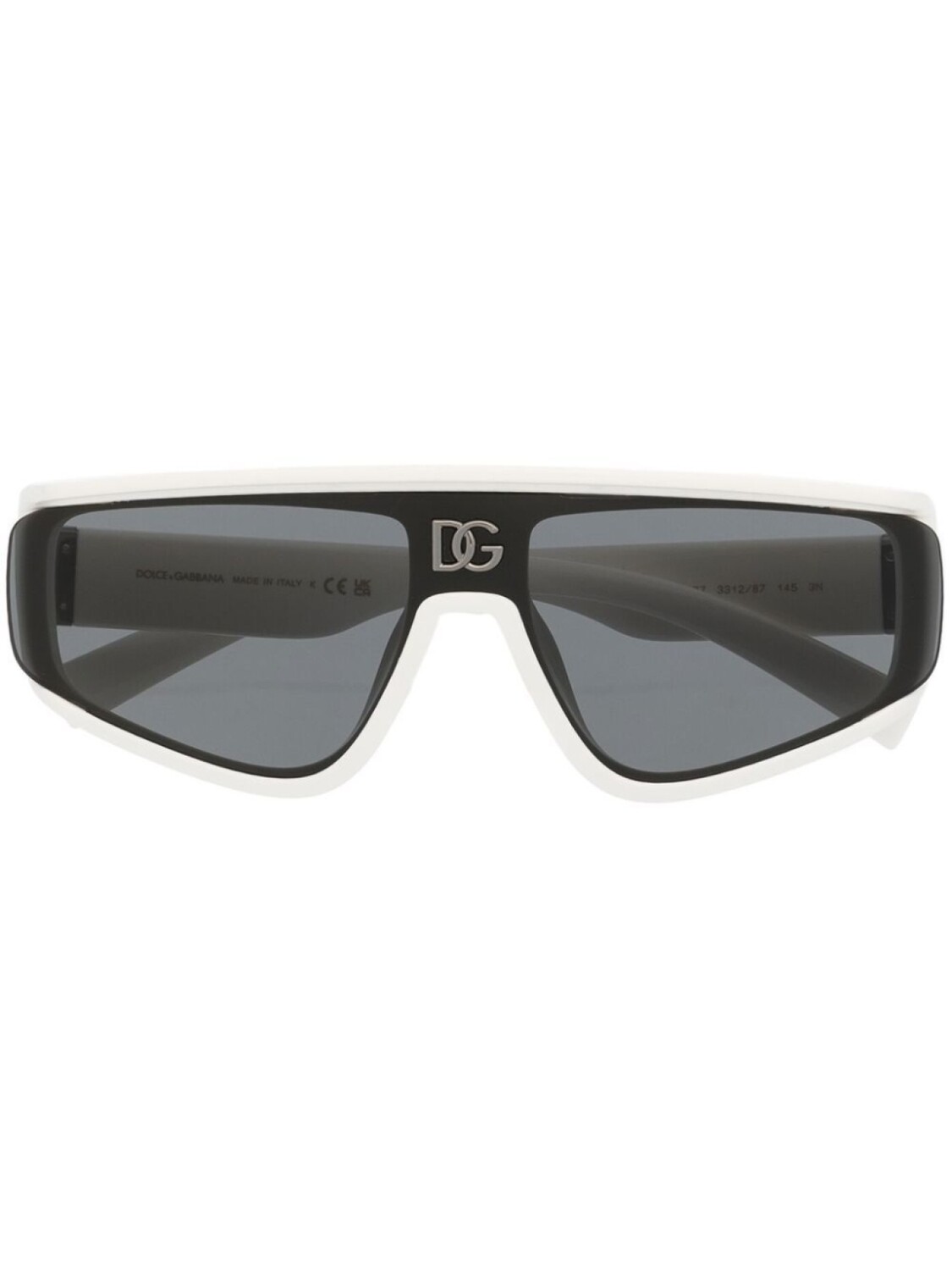 

Солнцезащитные очки в геометричной оправе с логотипом Dolce & Gabbana Eyewear, белый