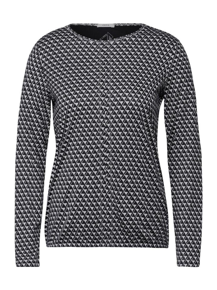 

Лонгслив Cecil Langarmshirt, цвет platinum grey