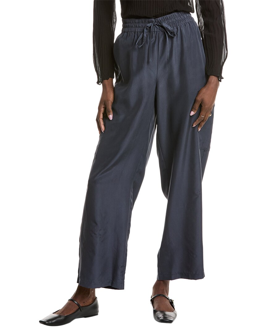 

Шелковые брюки-карго EILEEN FISHER, синий