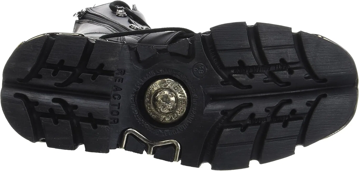 Мужские ботинки New Rock Handmade M 373 S7 черного цвета на шнуровке — фото 4