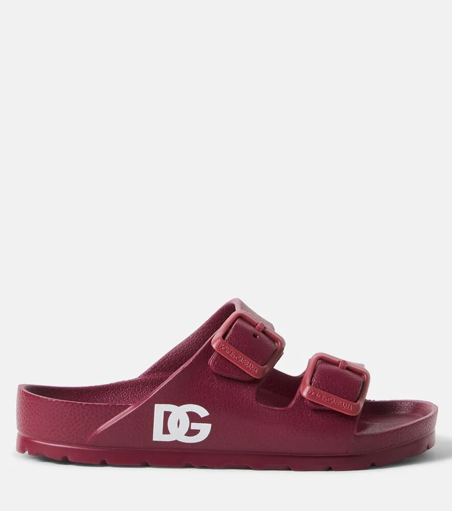 Сандалии DG Dolce&Gabbana Kids, бургунди — фото 3