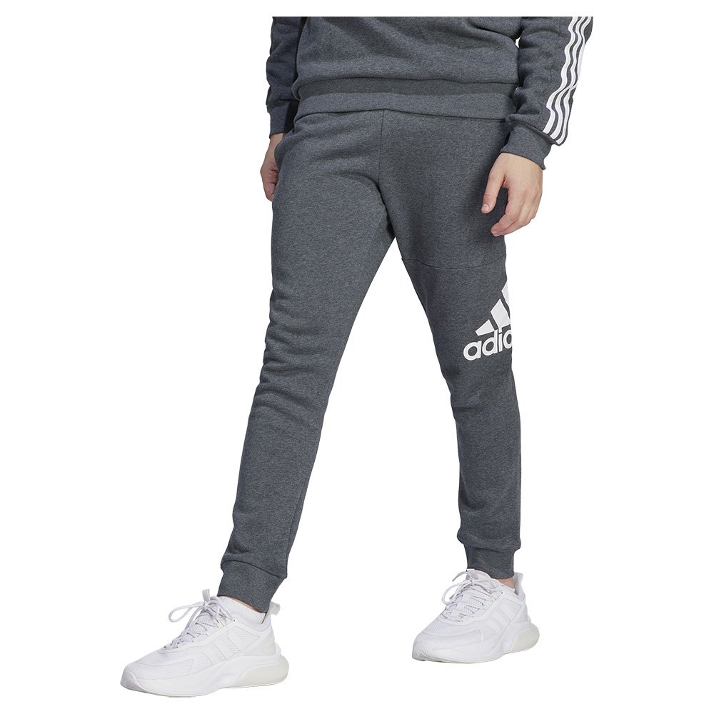 

Брюки adidas Essentials Fleece Tapered Cuff Big Logo Joggers, серый