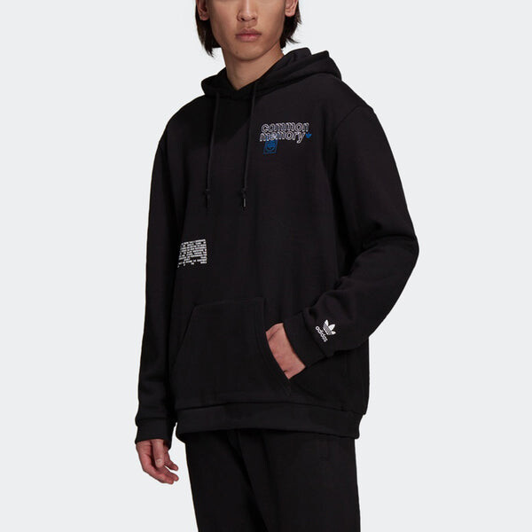 Толстовка Men's adidas originals Sports Pullover Hooded Casual Knit Black, мультиколор — фото 2