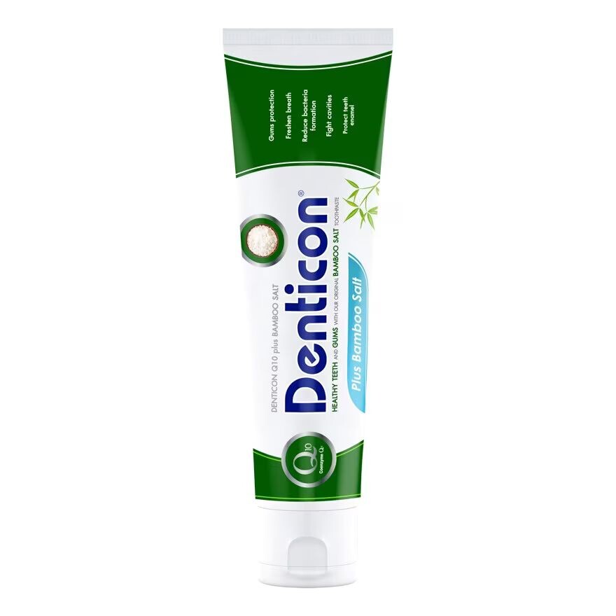 

Denticon Зубная паста Q10 Plus Бамбуковая соль 150 г, Green