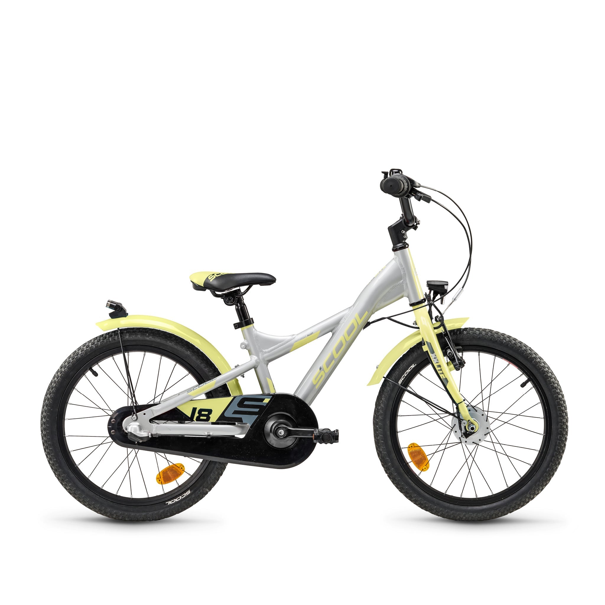 

Детский велосипед S'COOL Junior Bikes XXlite street 18 дюймов 3-Gang Silver/Lime