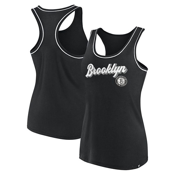 

Женский расербек-топ Fanatics Branded с логотипом Brooklyn Nets Unbranded