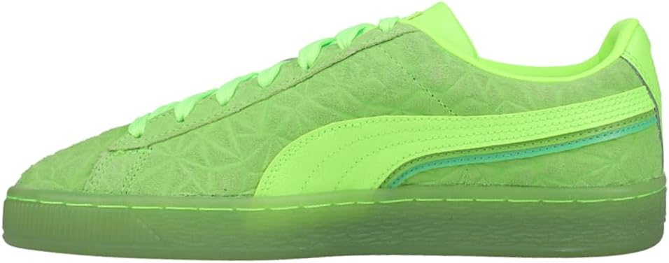 Детские кроссовки PUMA для мальчиков из замши Triplex Mono с шнуровкой, повседневные - зеленые — фото 3