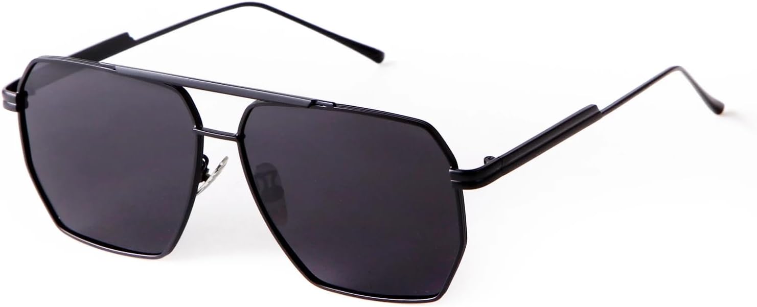 

Солнцезащитные очки с защитой UV400 | Розовые, плоская верхняя часть, большая оправа | для женщин и мужчин, для занятий спортом на открытом воздухе и вождения (03) LXLHWN, 01