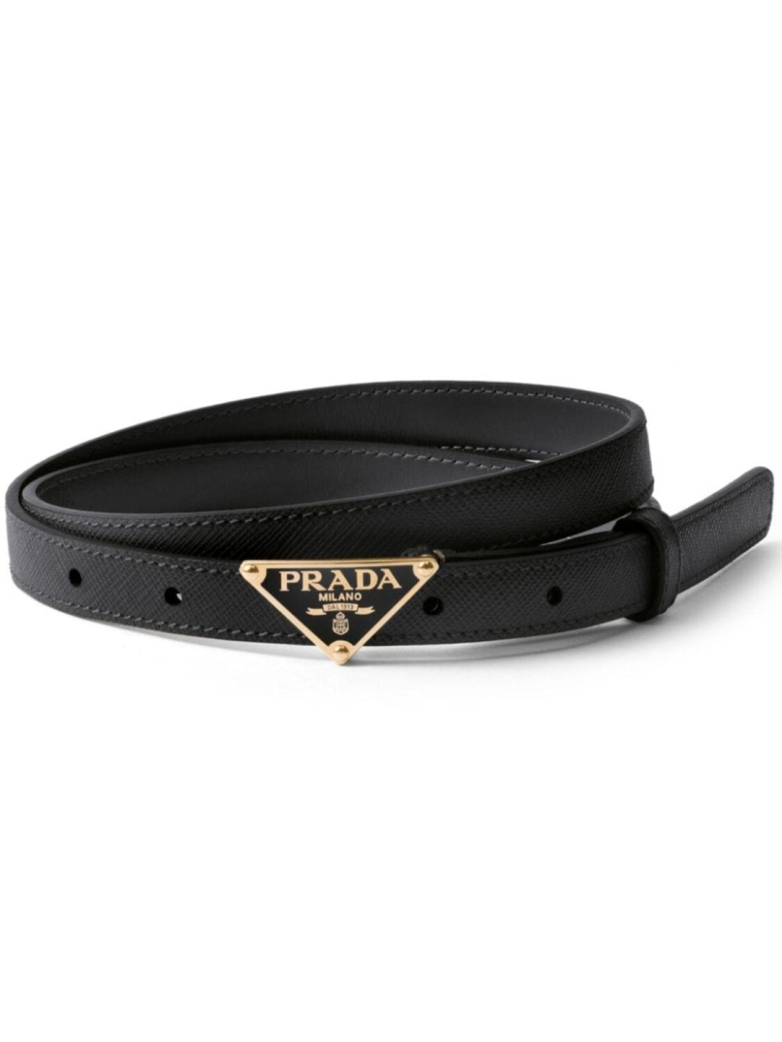 

Ремень из сафьяновой кожи Prada, черный