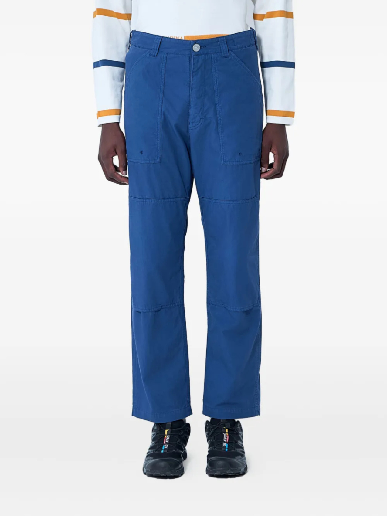 

Брюки-чиносы Stone Island с множеством карманов, синий