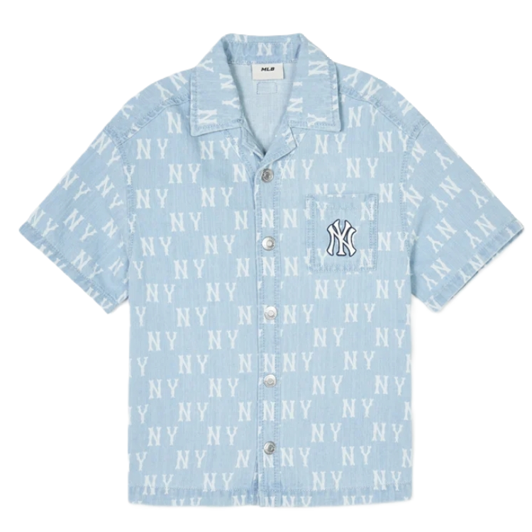 

MLB Детский топ с принтом по всей поверхности для подростков, синий, осень и лето