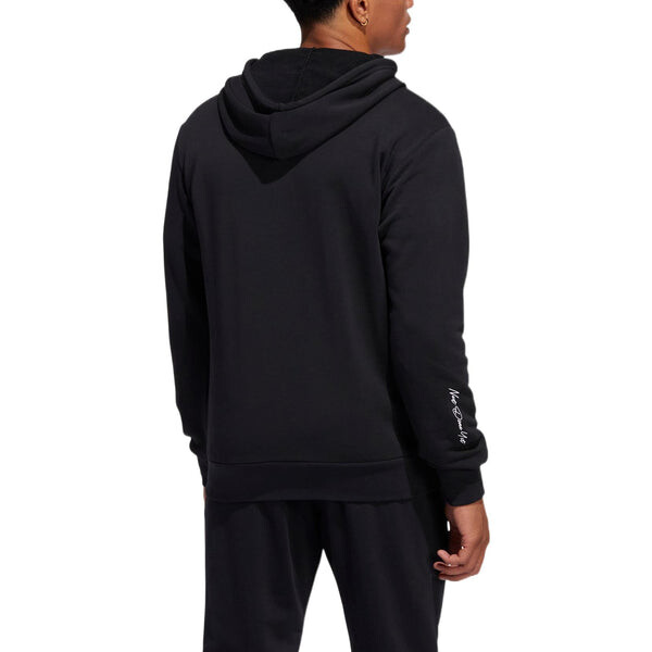 Куртка adidas Sleeve Side Alphabet Basketball Sports Hooded Jacket Men's Black, черный — фото 3