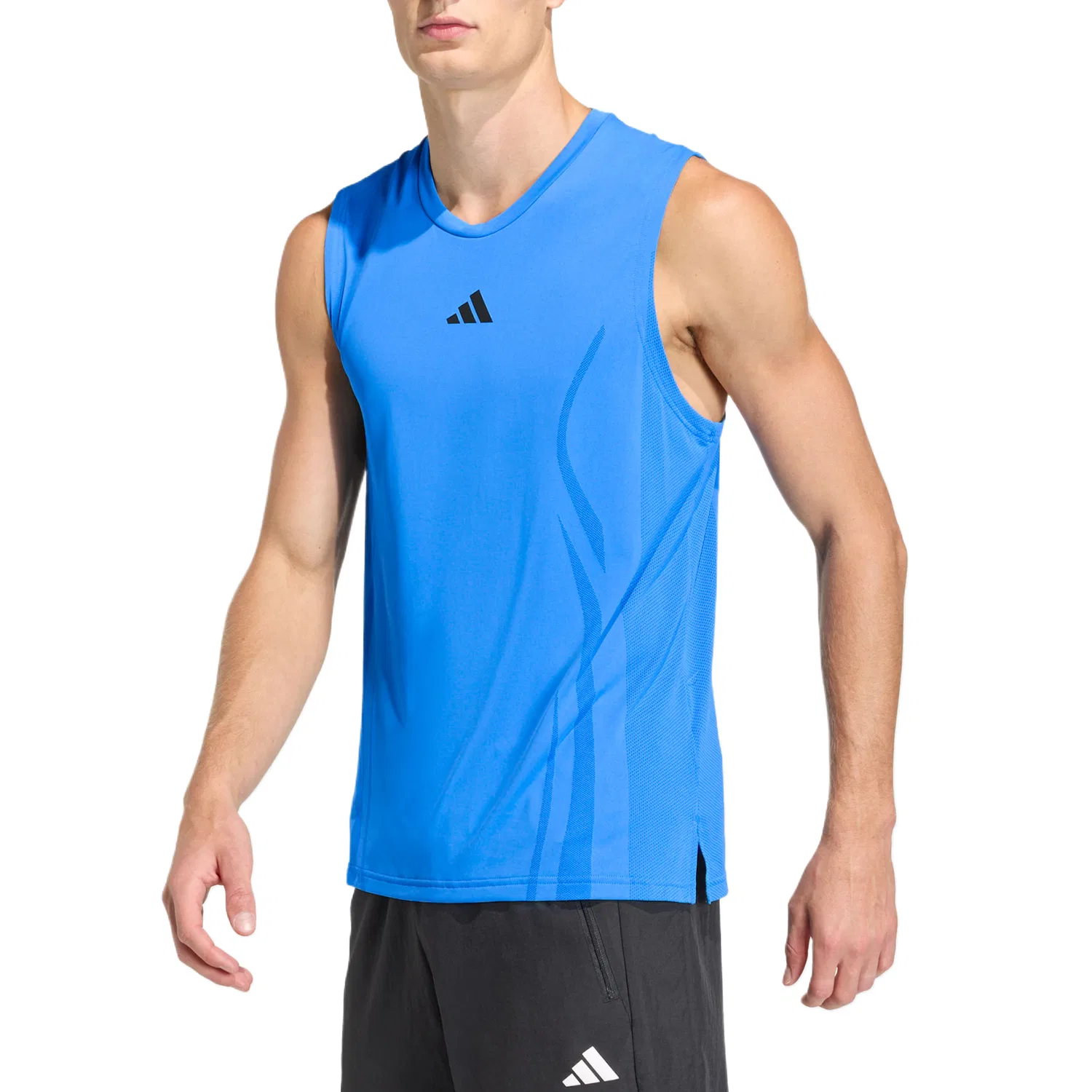 Майка Airchill мужская, light blue, круглый вырез, умеренная Adidas — фото 3