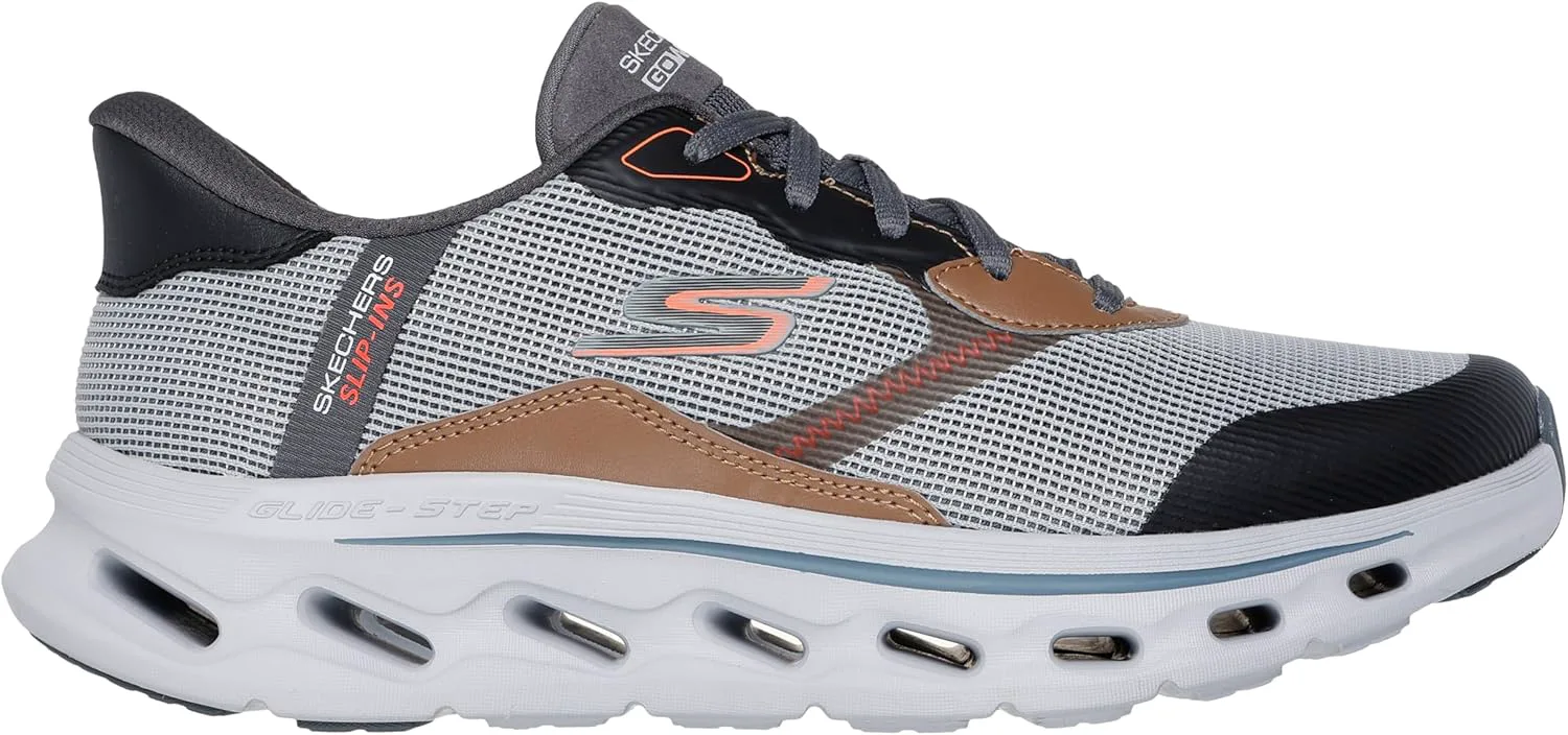 Мужские кроссовки Skechers Hands Free Slip-ins Go Walk Glide-Step 2.0 - Zac, серый — фото 3