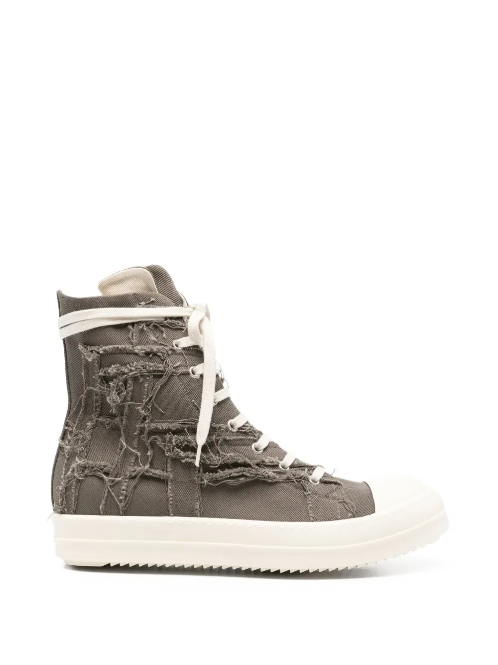 Потертые высокие кроссовки Rick Owens Drkshdw, серый