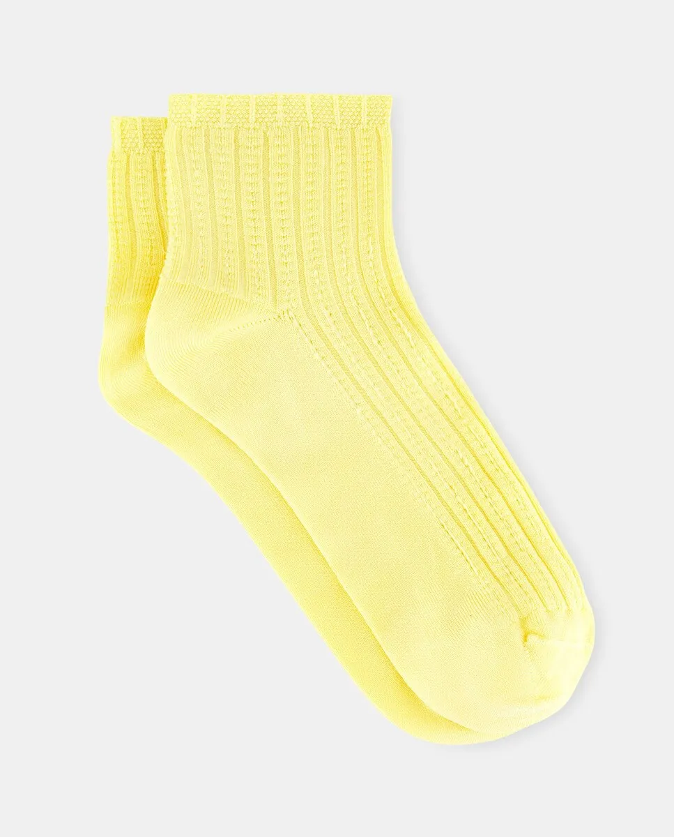 

Носки до щиколотки из вискозы в рубчик Soxland, желтый