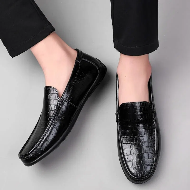 Лоферы мужские с принтом, Loafers, Black PUGHGAETZF — фото 3