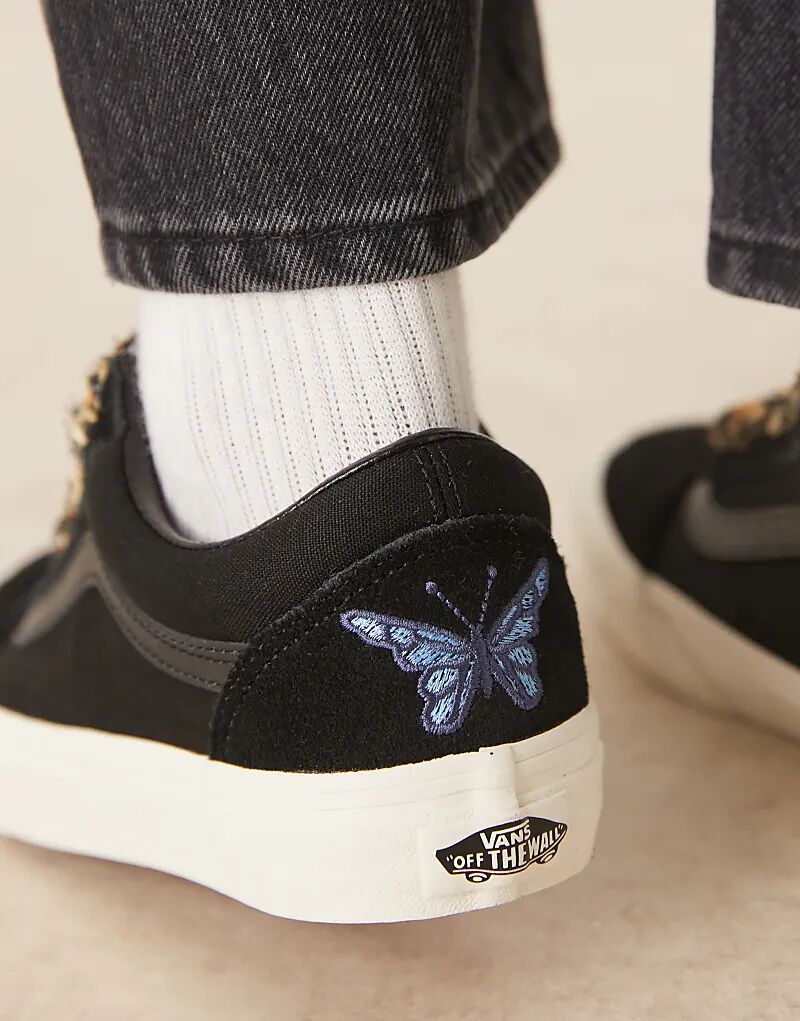 Кроссовки Vans Old Skool Y2K черного цвета со шнурками с принтом чита — фото 3