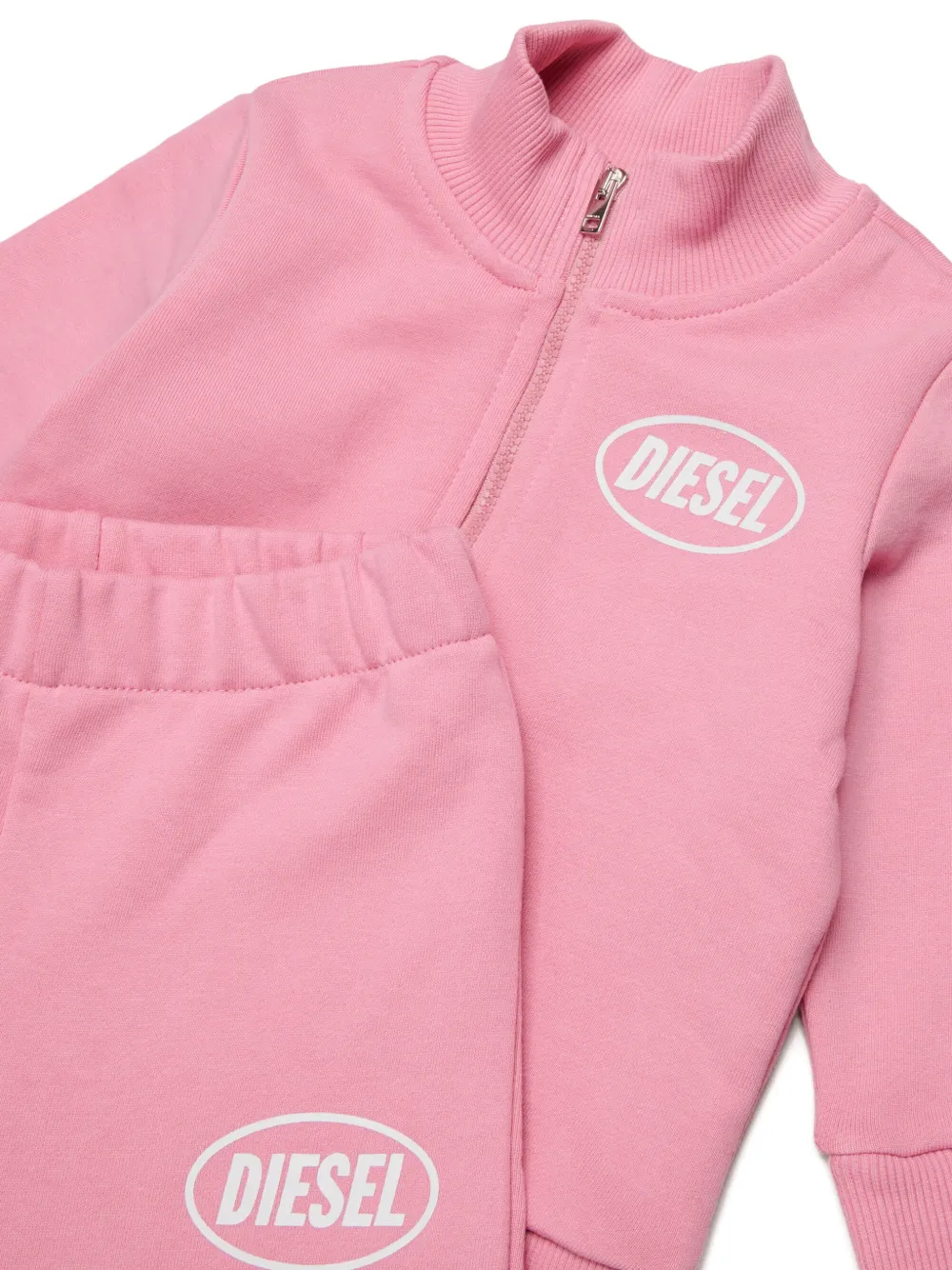 Спортивный костюм на молнии Diesel Kids, розовый — фото 3