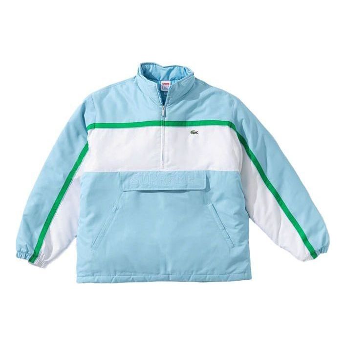 

Куртка Supreme x Lacoste Puffy Half Zip Pullover 'Light Blue', синий