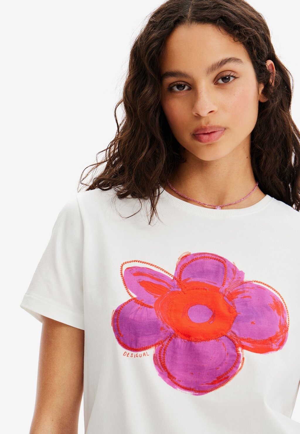 

Футболка с принтом Desigual, белый