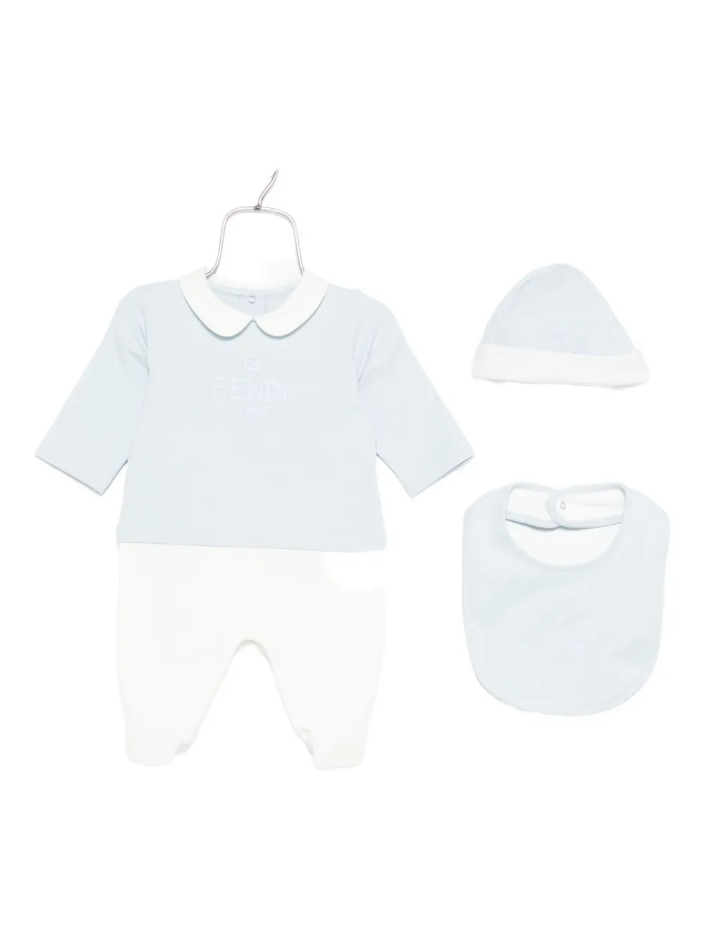 

Комплект боди с воротником Питер Пэн (комплект из трех) FENDI KIDS, синий