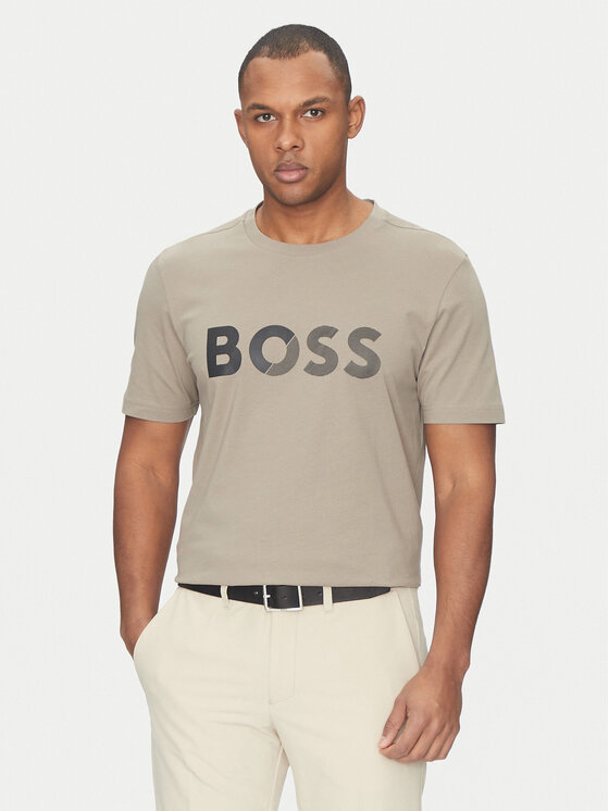

Футболка обычного кроя Tape Logo 50530990 Boss, зеленый