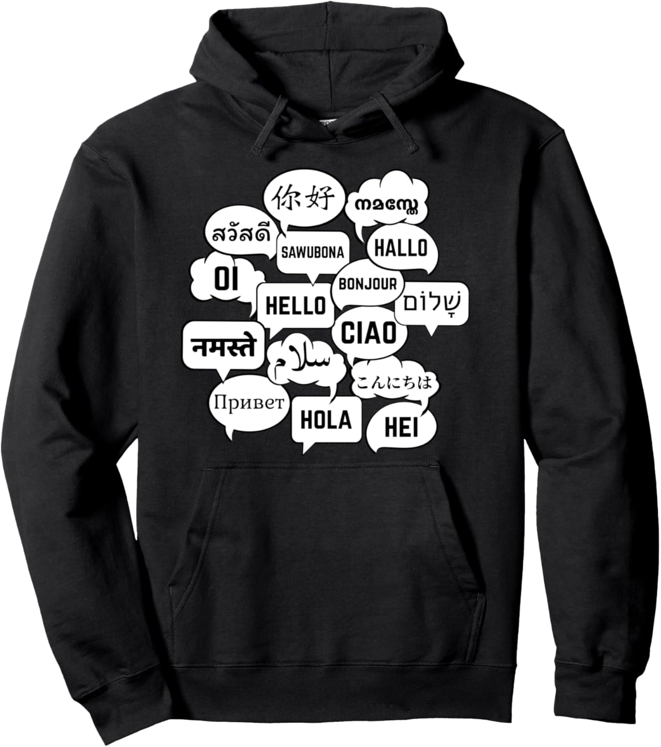 

Привет, многоязычный любитель языков! Толстовка Glove Trotter A Gift For Translators, черный