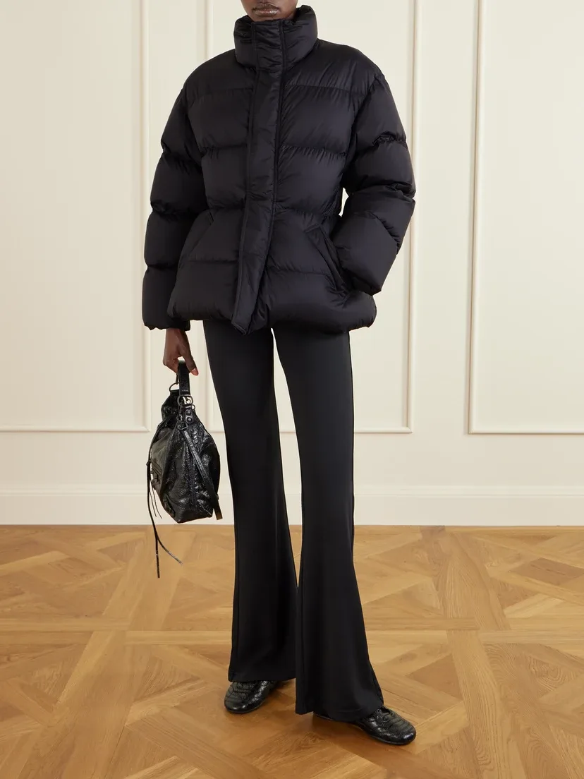 Стеганая пуховая куртка из рипстопа с утеплителем BALENCIAGA, черный — фото 2
