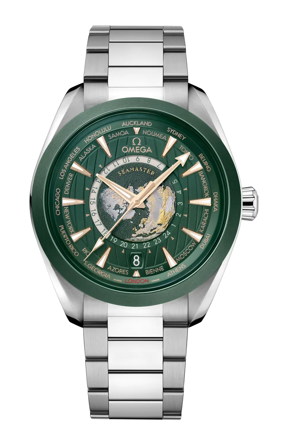 

Часы seamaster aqua terra 150m co axial master chronometer gmt worldtimer 43 мм Omega