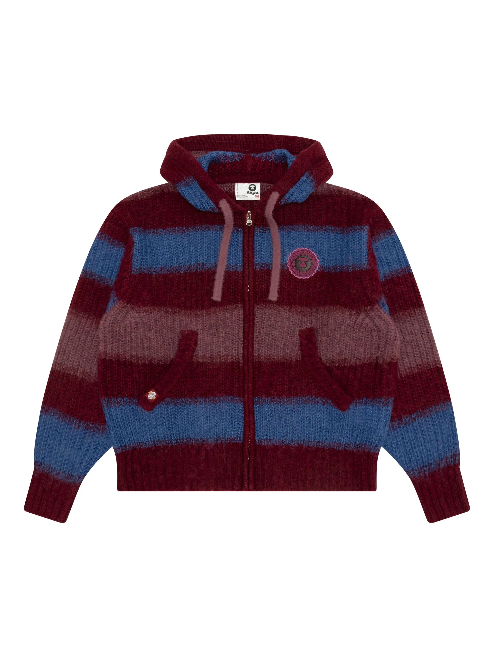 

Худи в полоску Aape By A Bathing Ape, синий