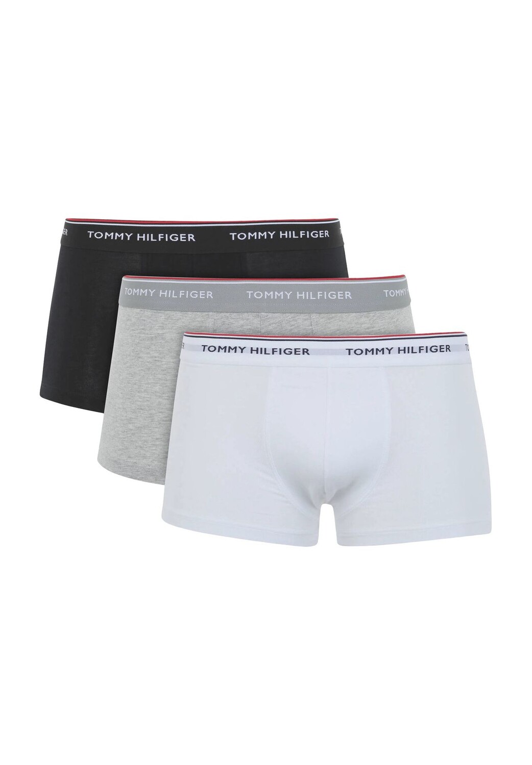 

Трусы, 3 шт., хлопок, принт этикетки, мужские TOMMY HILFIGER, цвет Grau Schwarz