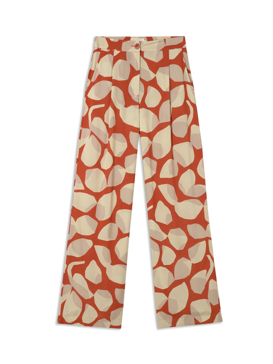 

Широкие брюки со складками спереди Thinking MU Manolita, цвет Orange red