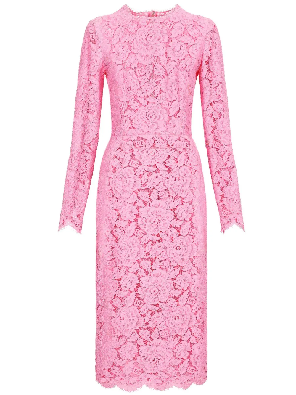 

Платье с кружевом DOLCE & GABBANA, розовый