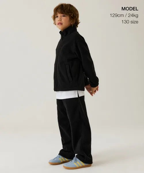 Куртка-оверсайз Polar Fleece High Neck Jacket MUSINSA STANDARD KIDS черная — фото 2