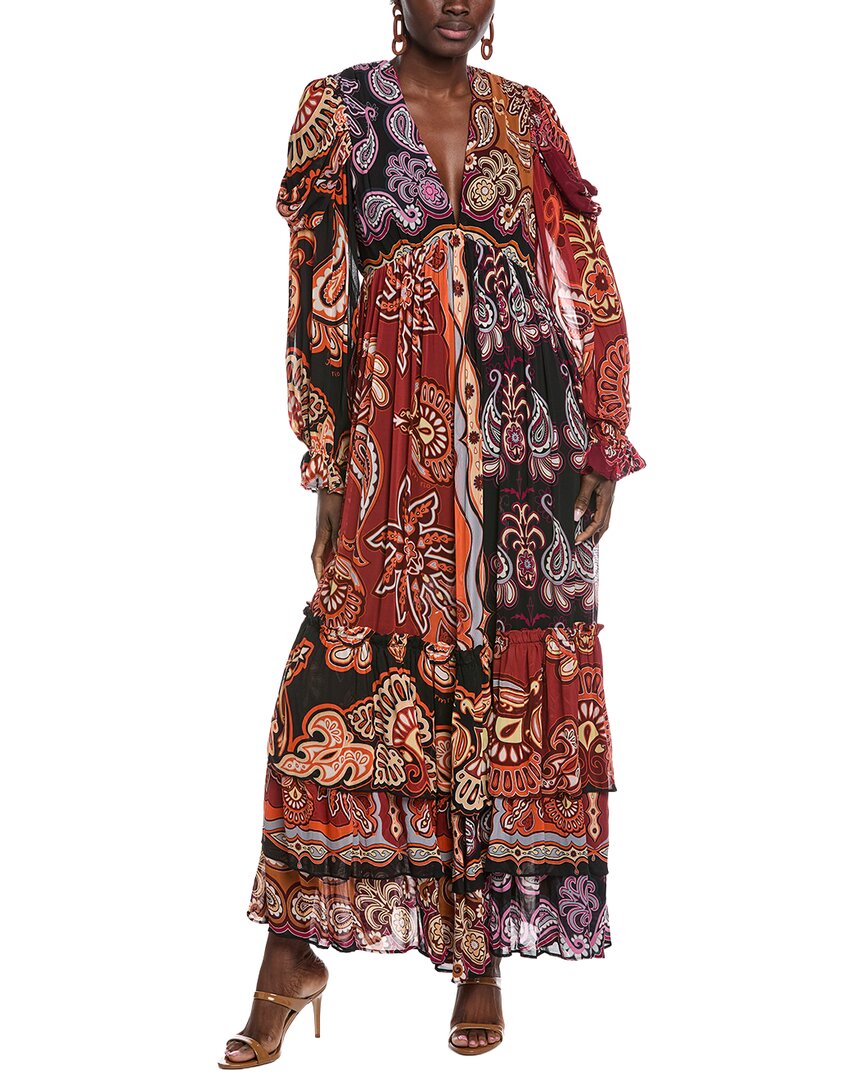 

Платье-макси FARM Rio Sweet Mermaids, черное, с V-образным вырезом