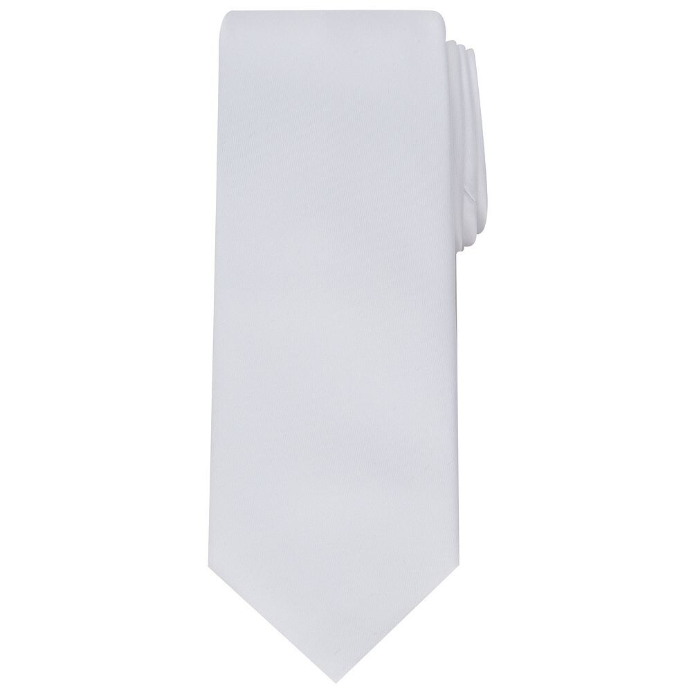 

Мужской тонкий атласный галстук на заказ, однотонный Bespoke, цвет White Sateen