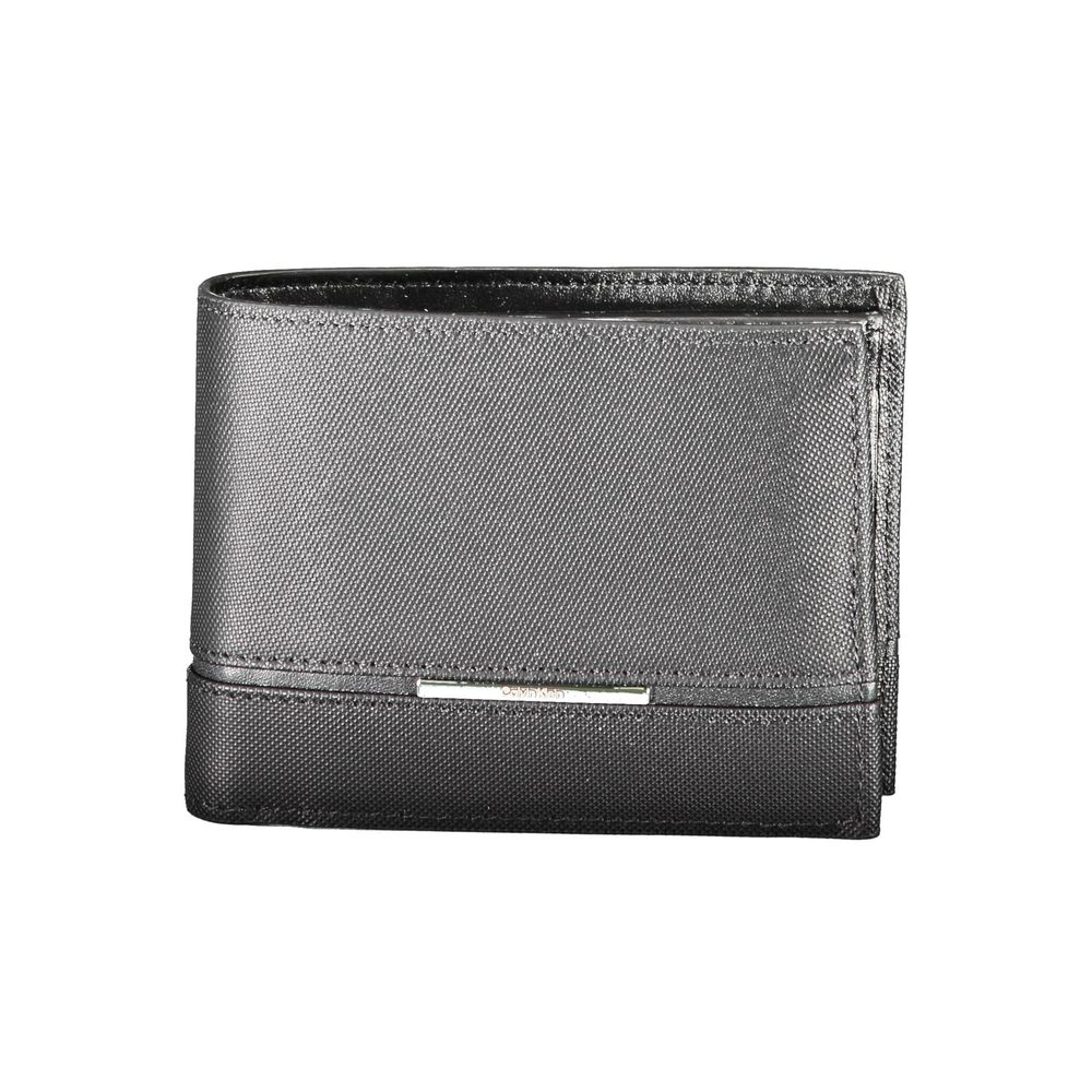 

Черный кожаный кошелек Calvin Klein, Black