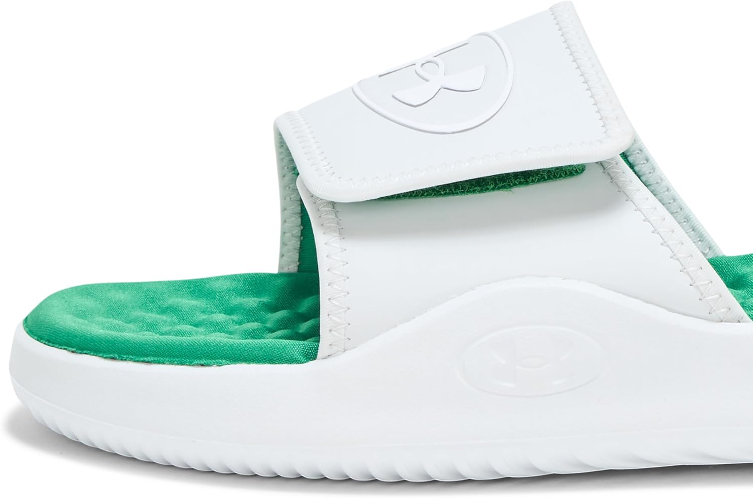 Under Armour мужские сланцы Ignite Pro 8, (023) Distant Gray/Team Kelly Green/White — фото 4