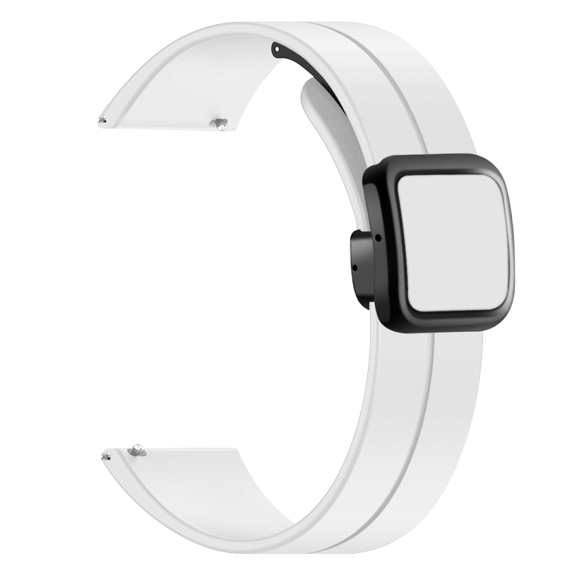 

Ремешок для Huawei Honor, совместимый с силиконовым материалом, 46 мм IBOANN, Foldable Magnetic Square Buckle Silicone Strap-Official Yellow