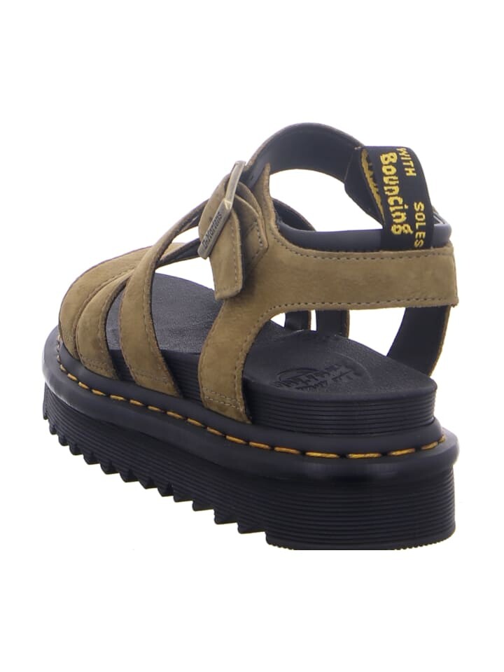 Сандалии на плоской подошве Dr Martens Plateau Sandaletten, оливковый — фото 3