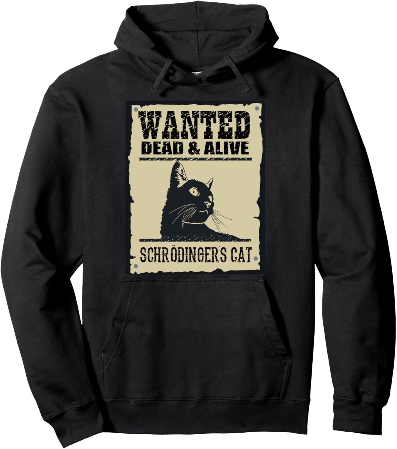 

Толстовка с изображением кота Шредингера Funny Schrodingers Cat Quantum Physics Gifts, черный