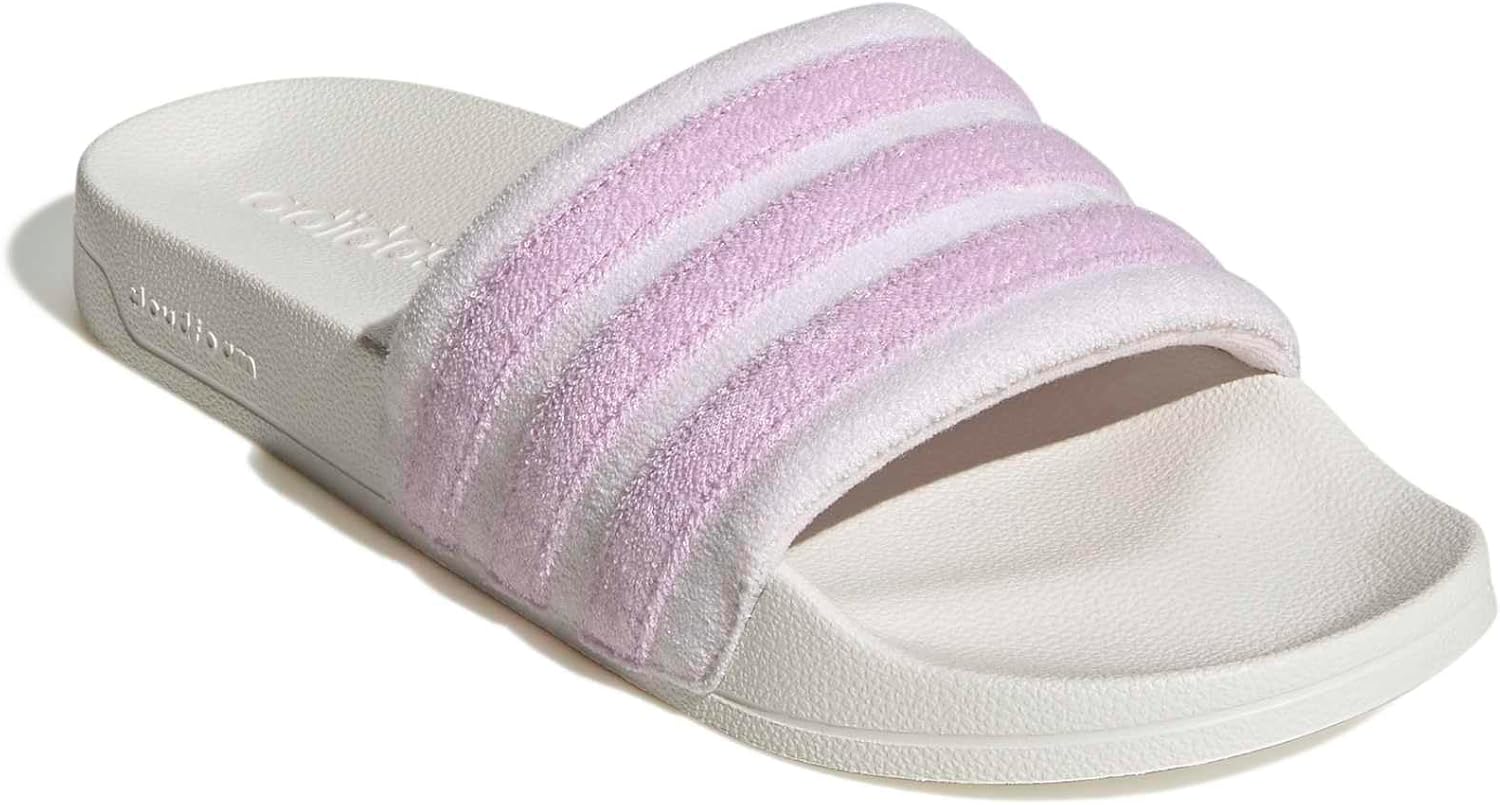 Сандалии adidas Adilette Noshower для взрослых унисекс, белый/розовый/сиреневый — фото 4