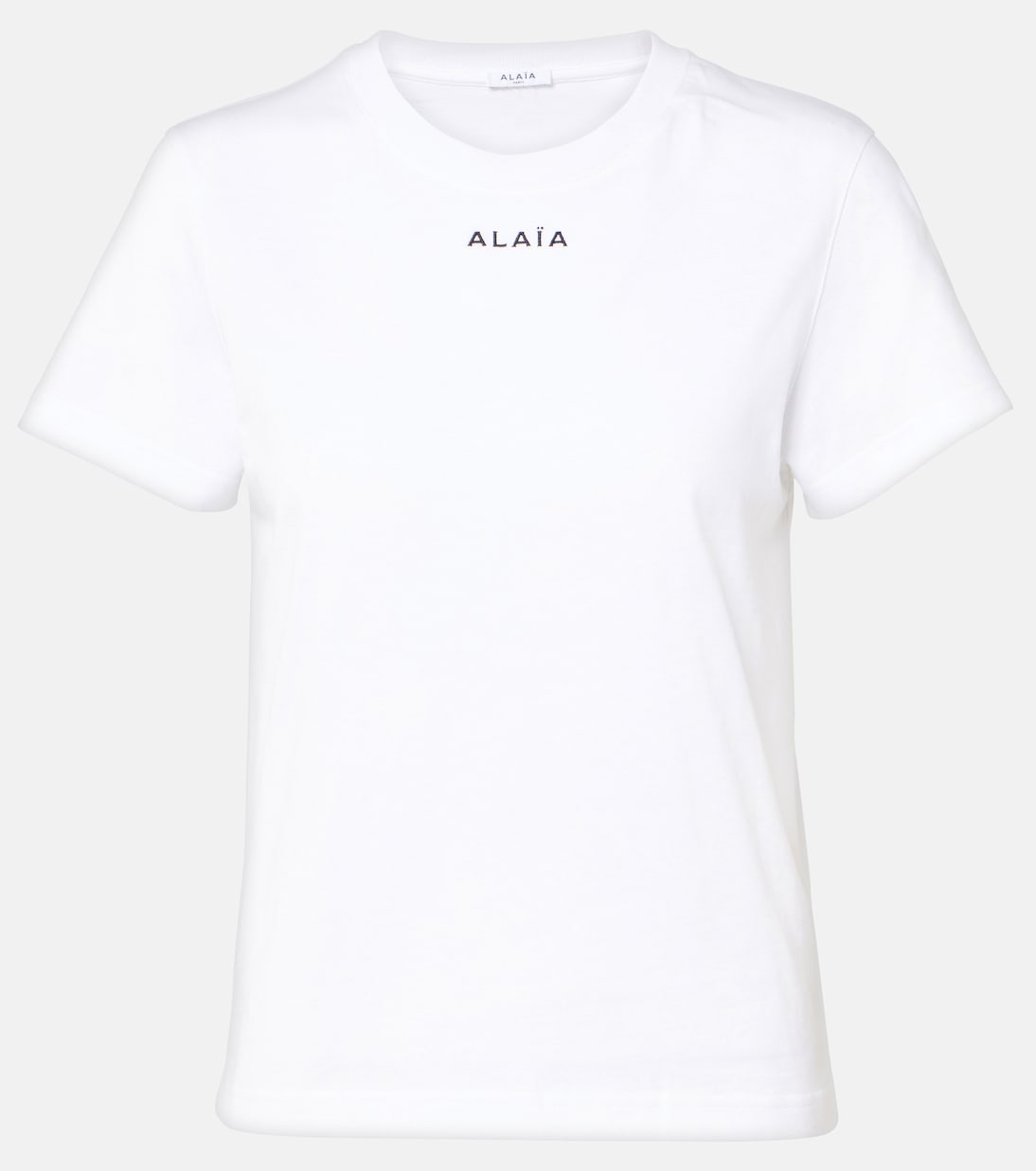 

Футболка из хлопкового джерси с принтом Alaïa, Blanc