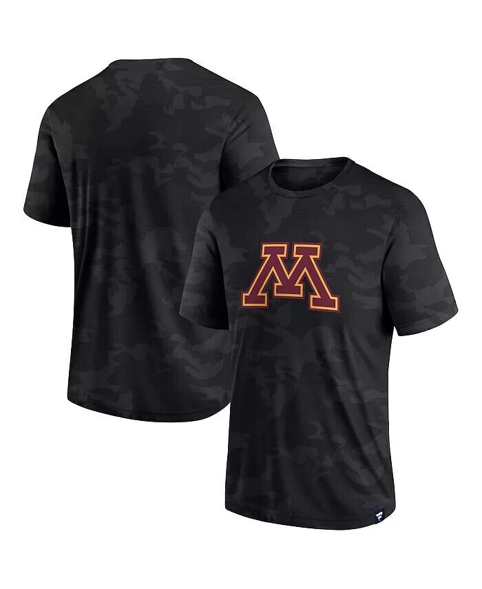 

Мужская черная футболка с камуфляжным логотипом Minnesota Golden Gophers Fanatics